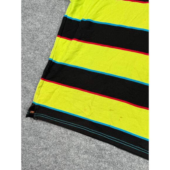 COOGI Vtg Embroidered Crest Shirt Mens XL Stripe Collared Polo Y2K Hip Hop - Picture 16 of 16